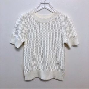 GAP Sweaters - GAP | Cream Short Sleeve Waffle Knit Sweater GAP Sweaters - GAP | Cream Short Sleeve Waffle Knit Sweater